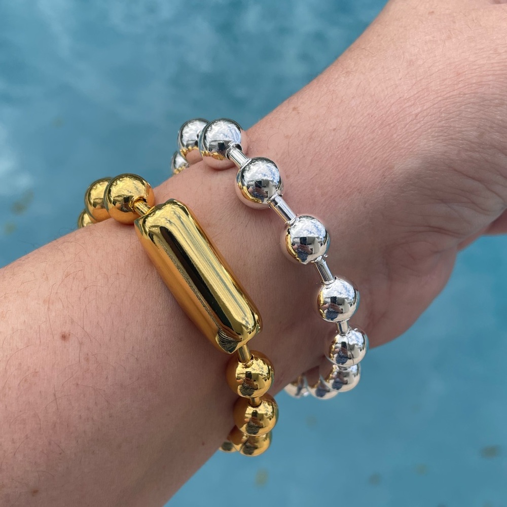 UNO de 50 Silver Beaded Bracelet with Lock Charm - Picture 14 of 16